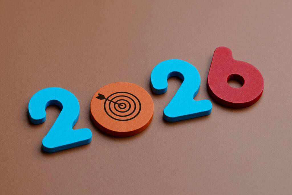2026 with a target representing career goals for the new year
