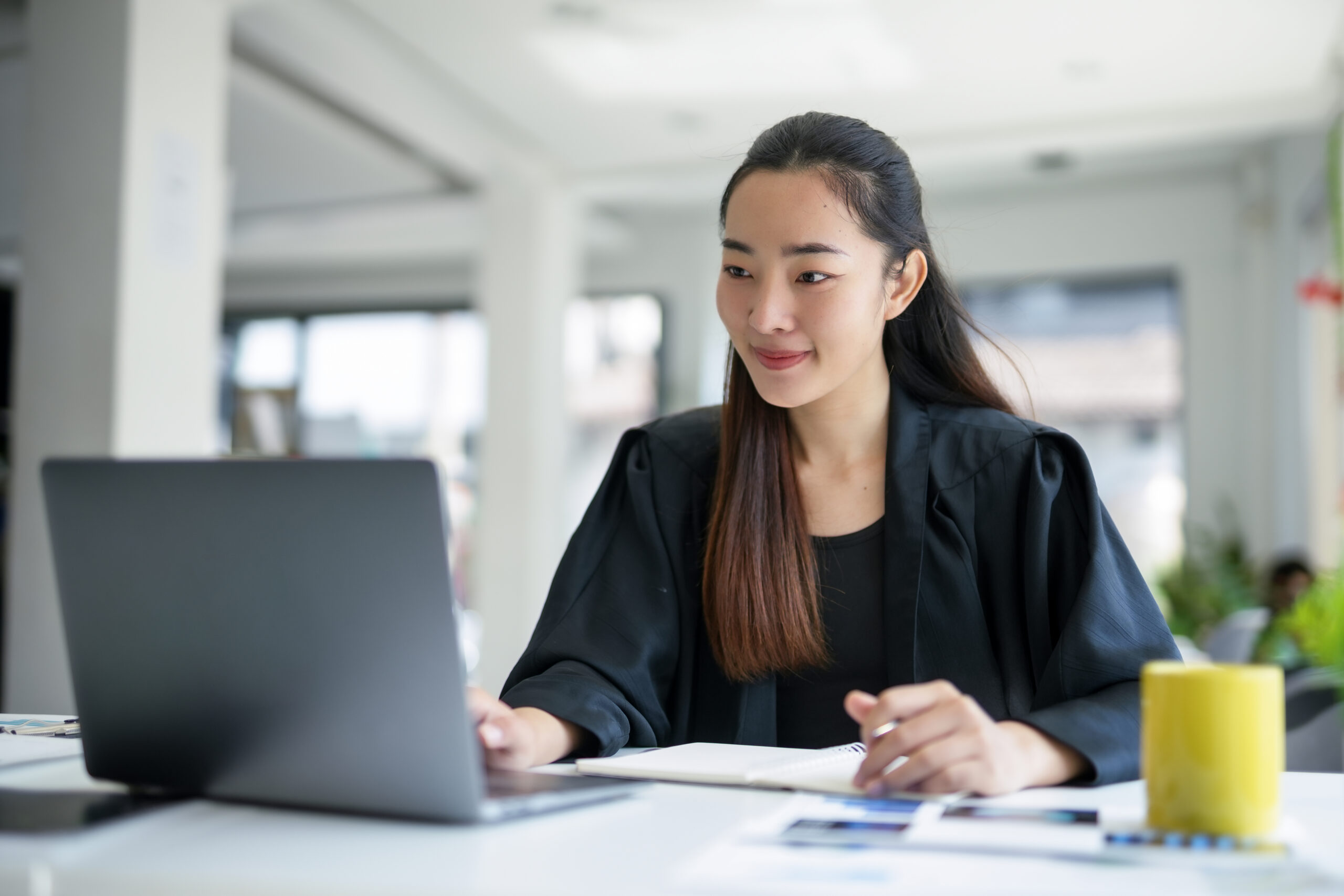 New hire at her first marketing job